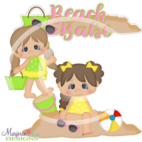 Beach Babe SVG Cutting Files + Clipart - Click Image to Close